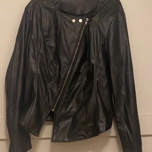 Faux Leather Light Jacket